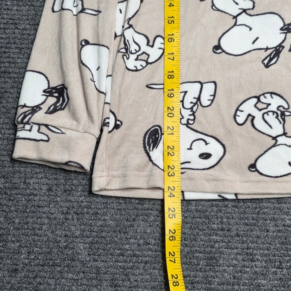 Primark Snoopy Peanuts Pajama Set Women's Size 2XS Beige Fleece Shirt‎ Joggers - Picture 7 of 15